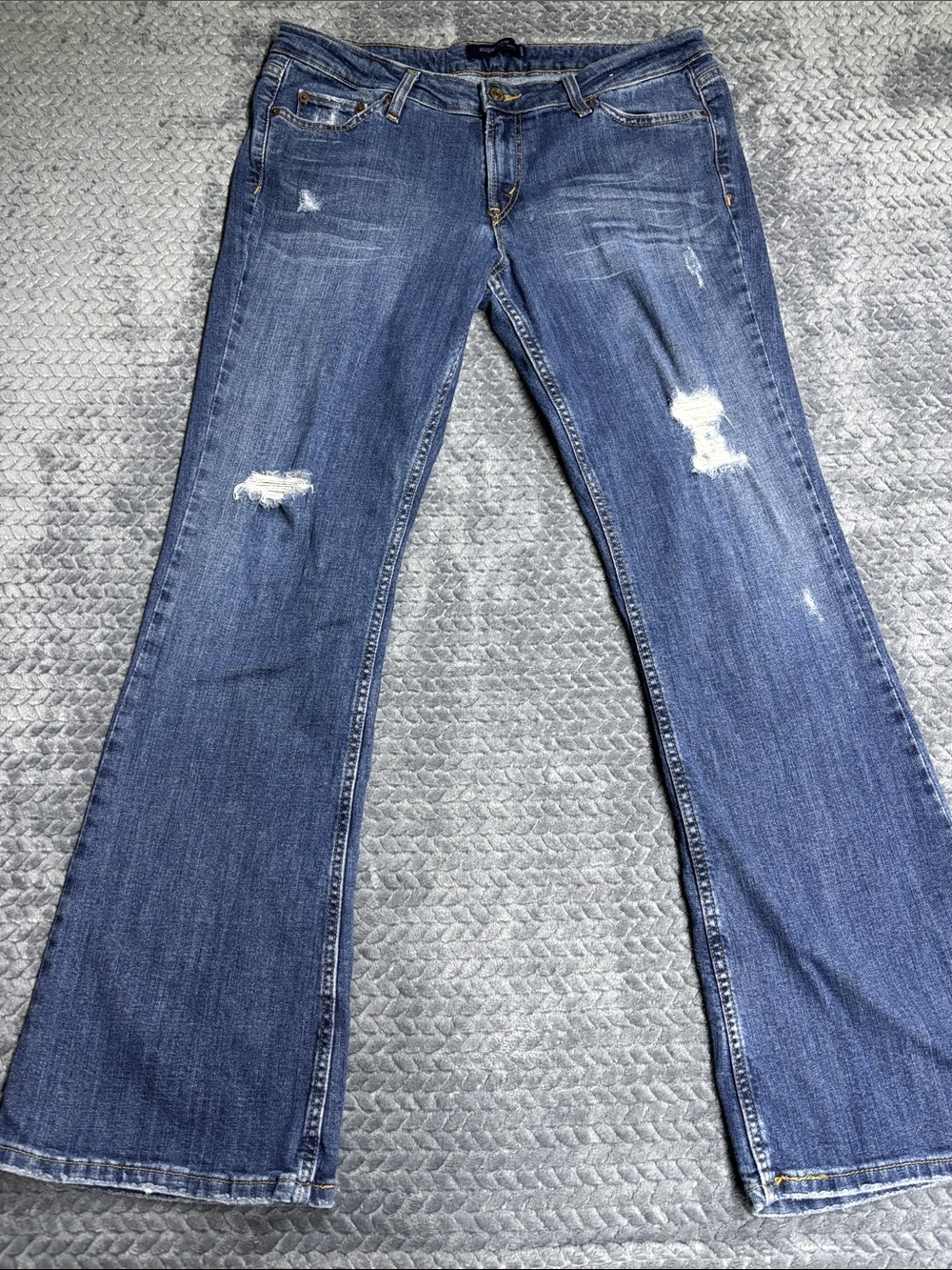 Levi Strauss Super low 518 Distressed Jeans - Blue